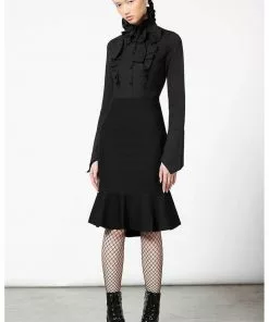 Killstar Chantra Pencil Skirt Black