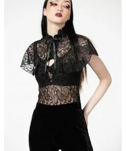 Killstar Sylvia Lace 40's Top Black New In