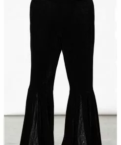 New In Killstar Marisol Velvet 70's Flare Bell Bottoms Trousers Black