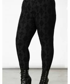Killstar Nora Flocked Trousers Black New In
