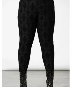 Killstar Nora Flocked Trousers Black New In