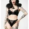 New In Killstar Sacred Spirits Velvet Panty Black