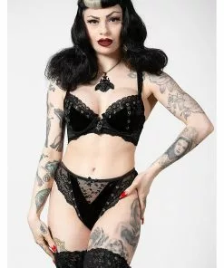 New In Killstar Sacred Spirits Velvet Panty Black