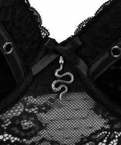 New In Killstar Mercy Lace Bra Black