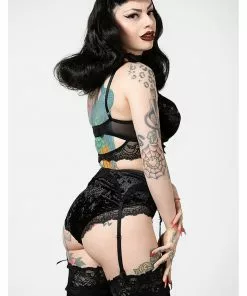New In Killstar Mercy Lace Bra Black