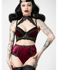 Killstar Mercy Lace Panty Bloodred