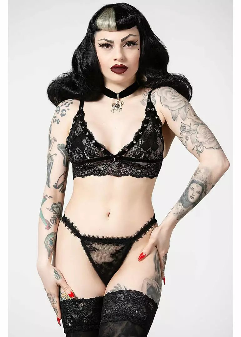 Killstar Etienne Lace Bralet Black New In 3 Killstar Etienne Lace Bralet Black New In