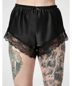 Killstar Severina Satin Shorts Black 7 Killstar Severina Satin Shorts Black