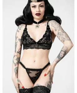 Killstar Be Veiled Lace Panty Black New In