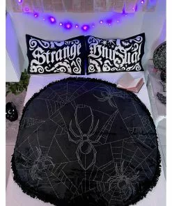 Killstar Spyder Spider Round Blanket Black