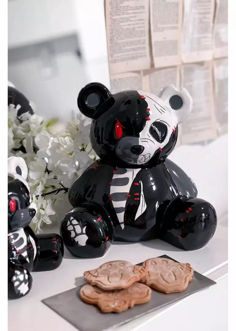 New In Killstar Teddy Ceramic Jar Black 4 New In Killstar Teddy Ceramic Jar Black