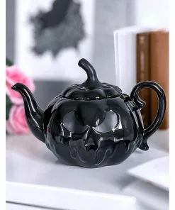 New In Killstar Jack O'Lantern Teapot Black