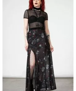 Killstar Kleadora Mesh Maxi Skirt Black 11 Killstar Kleadora Mesh Maxi Skirt Black