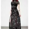 Killstar Kleadora Mesh Maxi Skirt Black 2 Killstar Kleadora Mesh Maxi Skirt Black