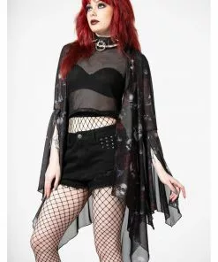 New In Killstar Fairy Moss Mesh Cover Up Black