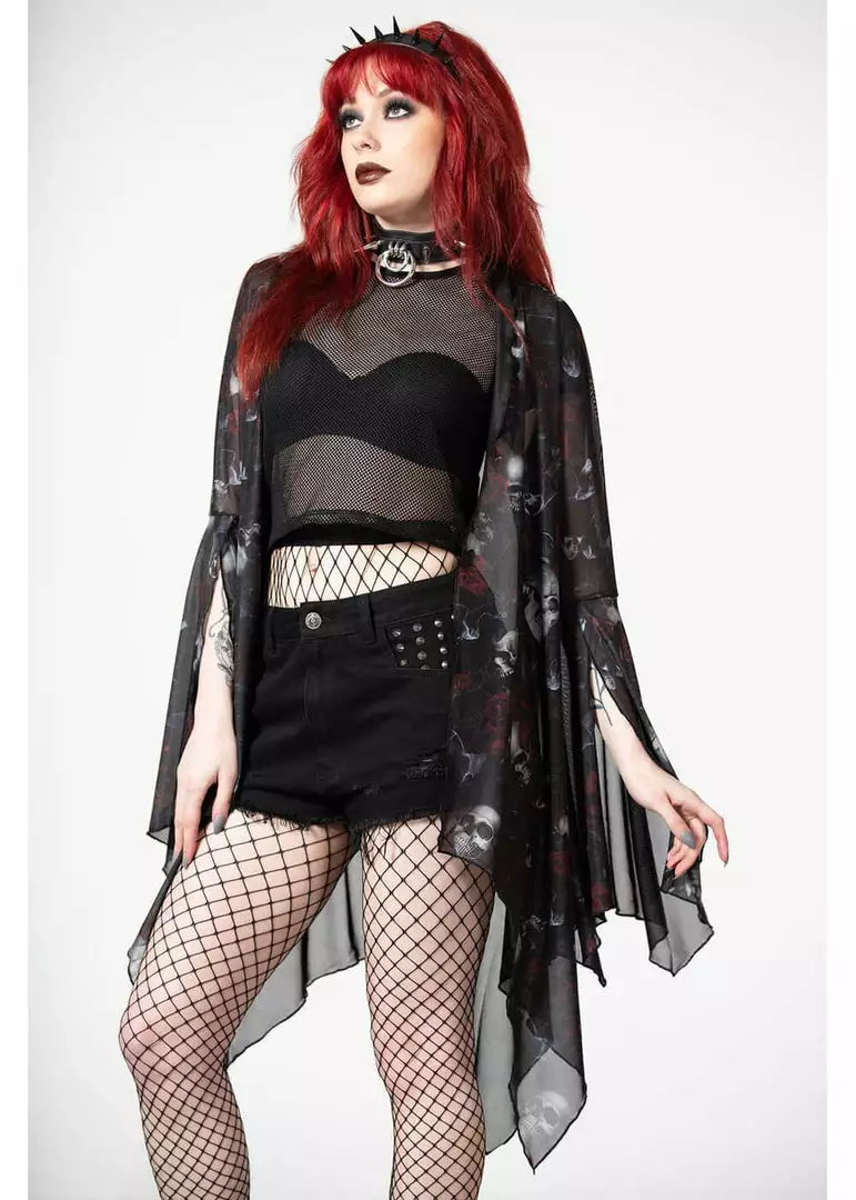 New In Killstar Fairy Moss Mesh Cover Up Black 4 New In Killstar Fairy Moss Mesh Cover Up Black