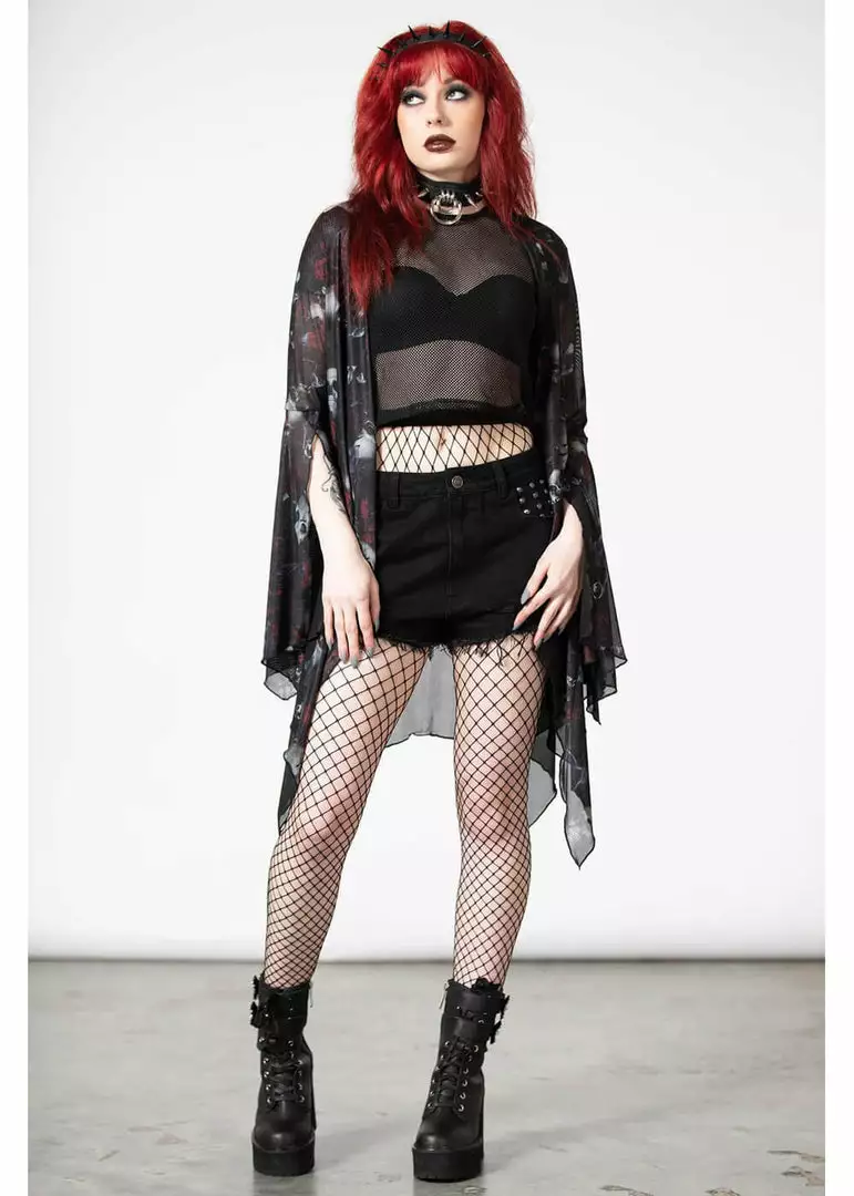New In Killstar Fairy Moss Mesh Cover Up Black 6 New In Killstar Fairy Moss Mesh Cover Up Black