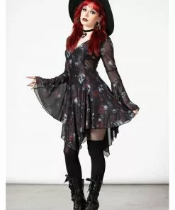 New In Killstar Bellflora Mesh Dress Black 9 New In Killstar Bellflora Mesh Dress Black