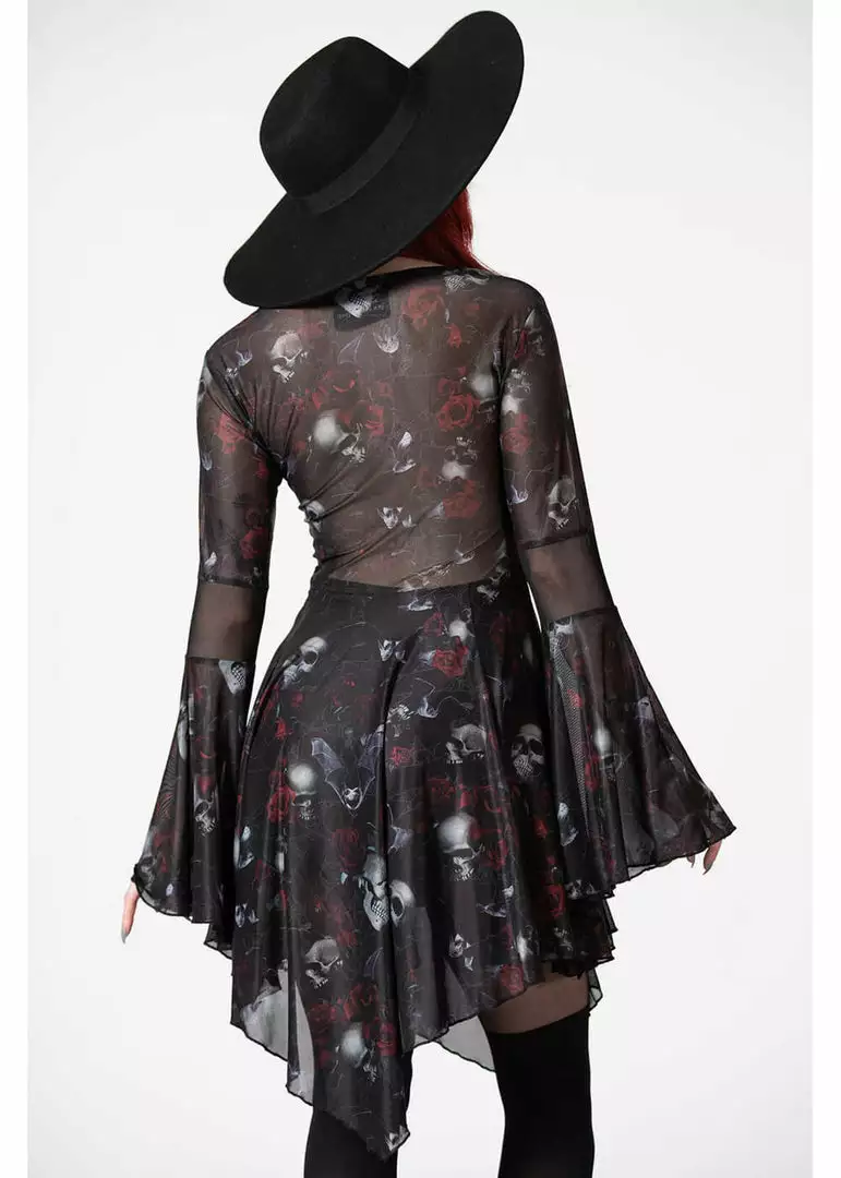 New In Killstar Bellflora Mesh Dress Black 5 New In Killstar Bellflora Mesh Dress Black