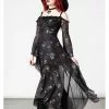 Killstar Mystic Meadow Mesh Maxi Dress Black 1 Killstar Mystic Meadow Mesh Maxi Dress Black