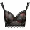 Killstar Wicked Wild Rose Mesh BH Black New In 1 Killstar Wicked Wild Rose Mesh BH Black New In