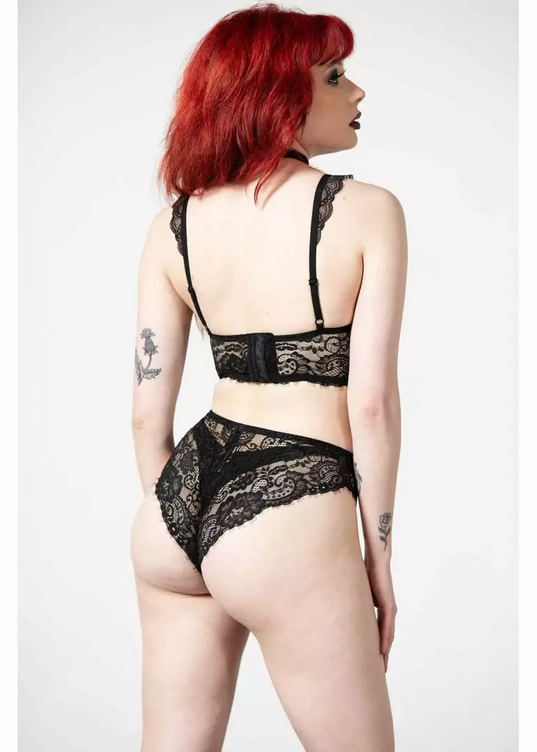 New In Killstar Wicked Wild Rose Mesh Panty Black 9 New In Killstar Wicked Wild Rose Mesh Panty Black