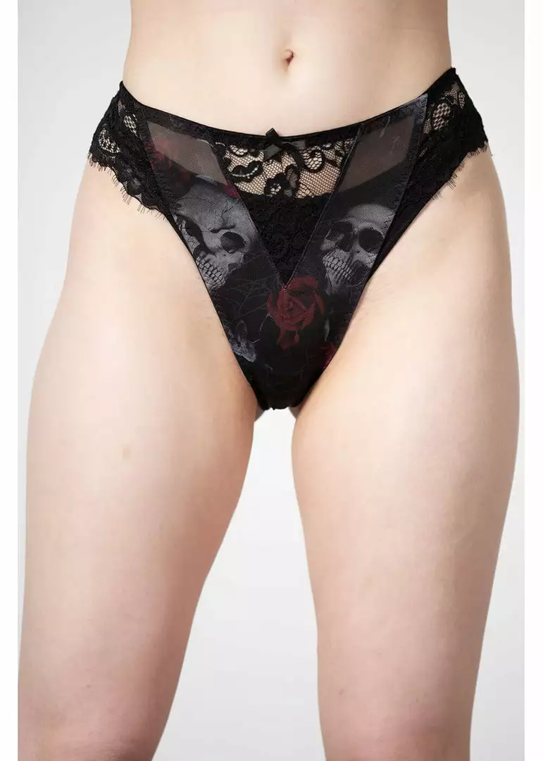 New In Killstar Wicked Wild Rose Mesh Panty Black 4 New In Killstar Wicked Wild Rose Mesh Panty Black