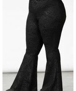 Killstar Black Lily 70's Bell Bottoms Flare Trousers Black New In 12 Killstar Black Lily 70's Bell Bottoms Flare Trousers Black New In