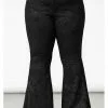 Killstar Black Lily 70's Bell Bottoms Flare Trousers Black New In 2 Killstar Black Lily 70's Bell Bottoms Flare Trousers Black New In