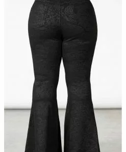 Killstar Black Lily 70's Bell Bottoms Flare Trousers Black New In 13 Killstar Black Lily 70's Bell Bottoms Flare Trousers Black New In