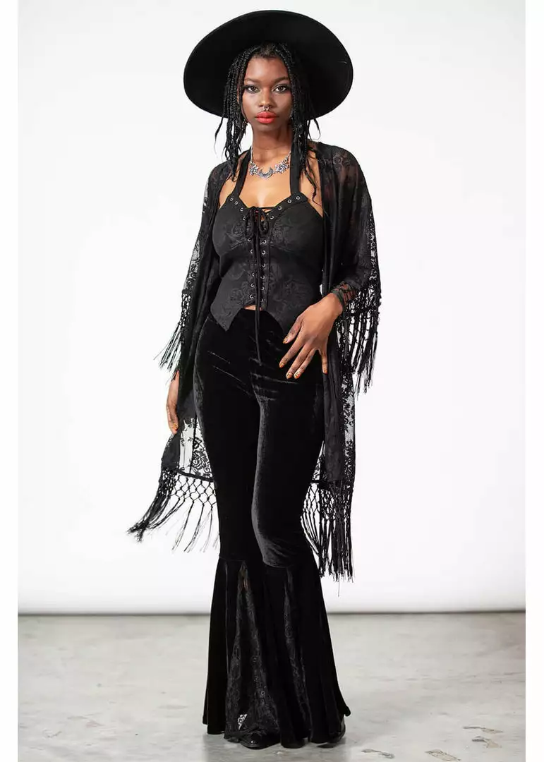 Killstar Witch Hazel Lace Kimono Black New In 4 Killstar Witch Hazel Lace Kimono Black New In