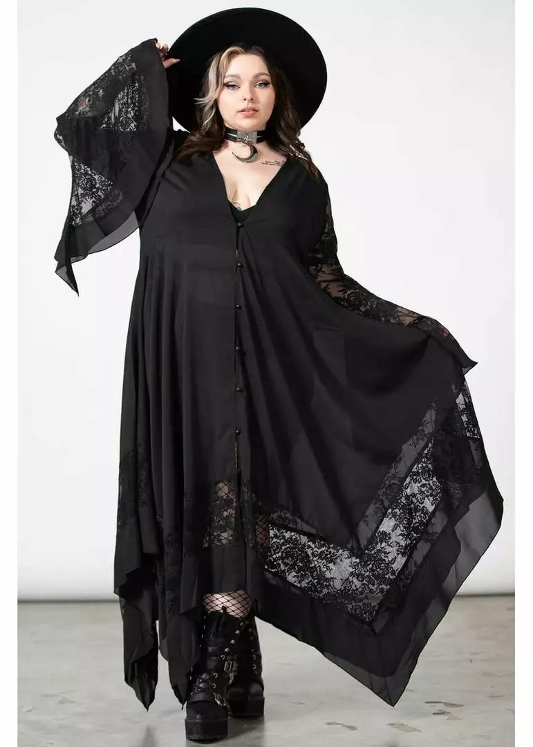 New In Killstar Misty Night 70's Maxi Dress Black 7 New In Killstar Misty Night 70's Maxi Dress Black