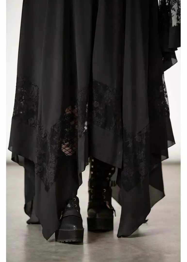 New In Killstar Misty Night 70's Maxi Dress Black 10 New In Killstar Misty Night 70's Maxi Dress Black