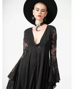 New In Killstar Misty Night 70's Maxi Dress Black 12 New In Killstar Misty Night 70's Maxi Dress Black