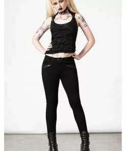 New In Killstar Hardy Lace-Up Vest Top Black 8 New In Killstar Hardy Lace-Up Vest Top Black