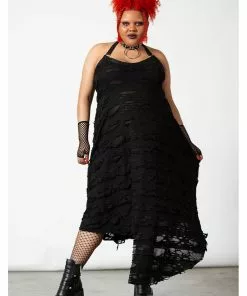 Killstar Nightwire Halter Dress Black