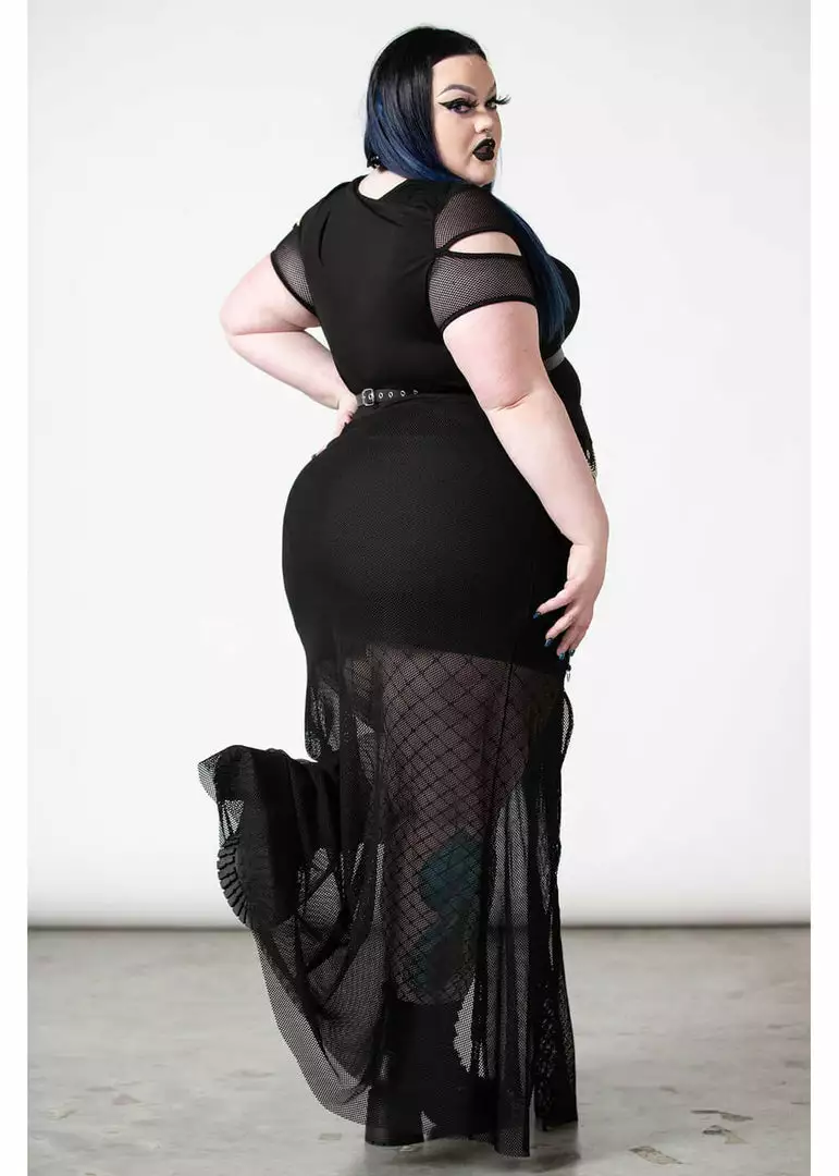 New In Killstar Paragon Fishnet Maxi Skirt Black 5 New In Killstar Paragon Fishnet Maxi Skirt Black