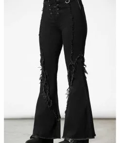 Killstar Dasia Bell Bottoms Flare Trousers Black 9 Killstar Dasia Bell Bottoms Flare Trousers Black