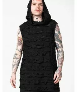 Killstar Hunters Hooded Vest Top Black
