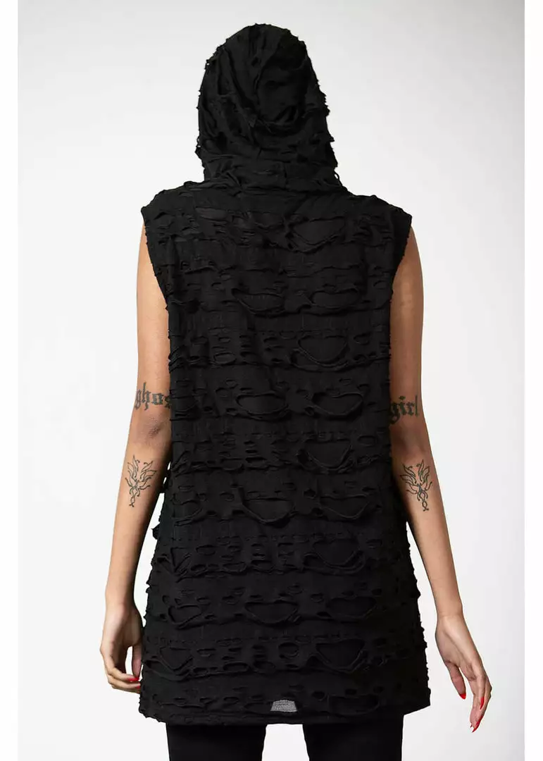Killstar Hunters Hooded Vest Top Black 6 Killstar Hunters Hooded Vest Top Black