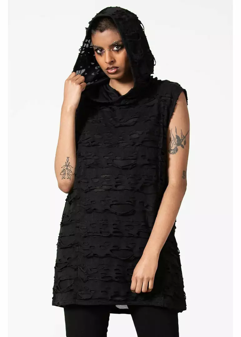 Killstar Hunters Hooded Vest Top Black 5 Killstar Hunters Hooded Vest Top Black