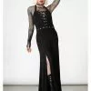 New In Killstar Tristania Maxi Halter Dress Black