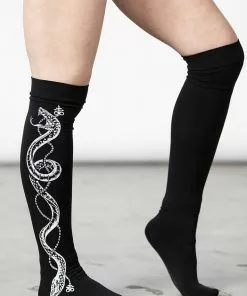 New In Killstar Cobra Maiden Stockings Black