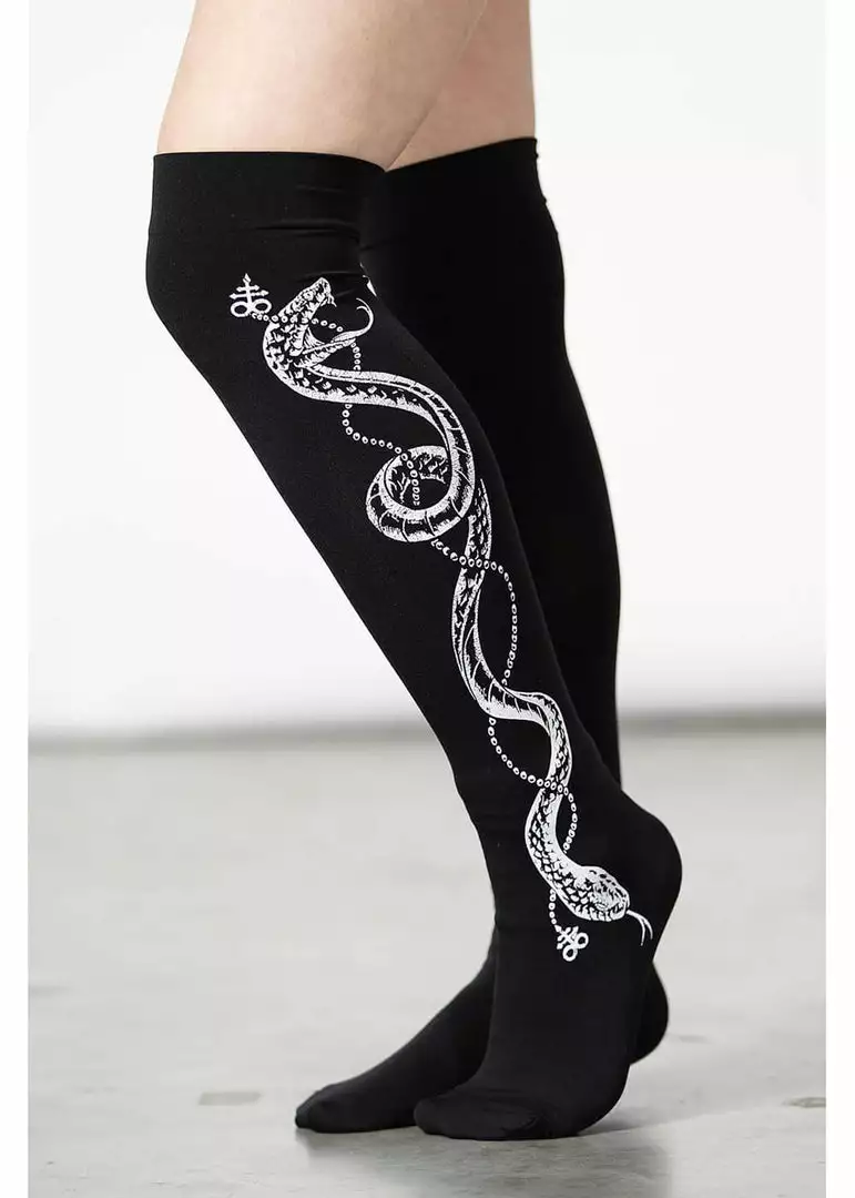 New In Killstar Cobra Maiden Stockings Black 4 New In Killstar Cobra Maiden Stockings Black