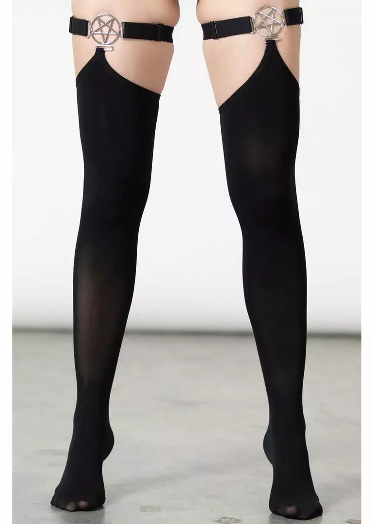 New In Killstar Fiendish Stockings Black 3 New In Killstar Fiendish Stockings Black