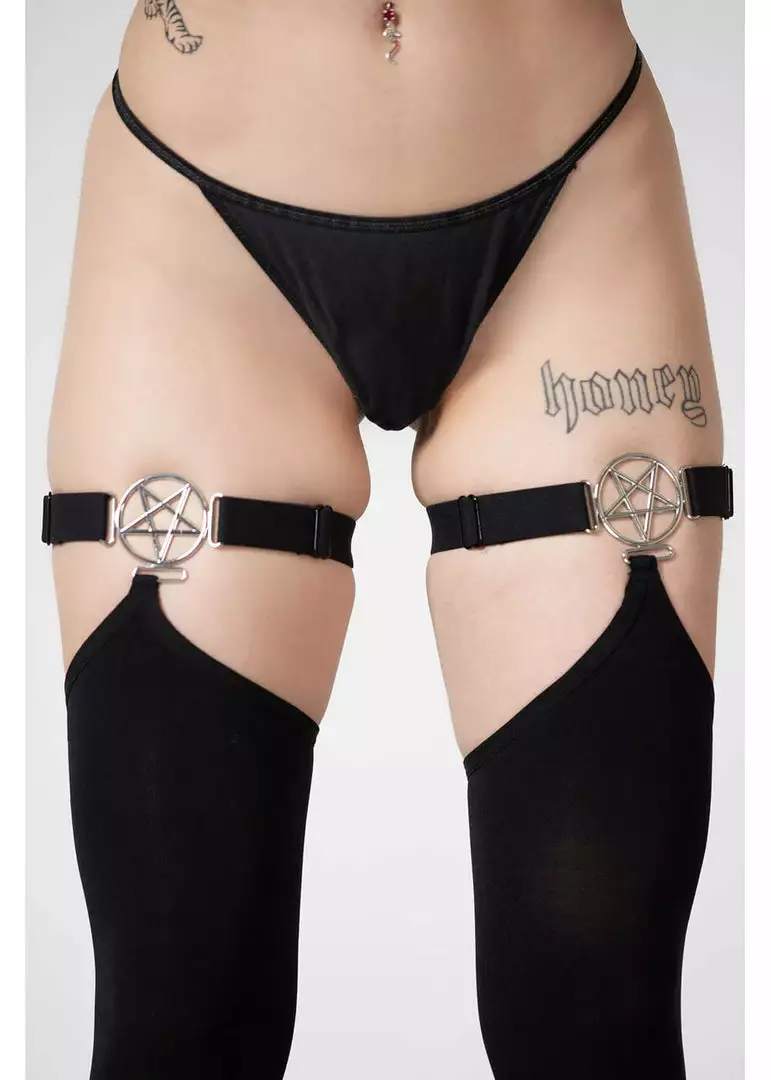 New In Killstar Fiendish Stockings Black 5 New In Killstar Fiendish Stockings Black