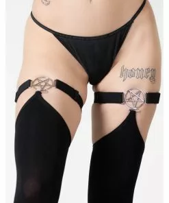 New In Killstar Fiendish Stockings Black 9 New In Killstar Fiendish Stockings Black