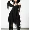 Killstar Omen Crush Mesh Dress Black New In