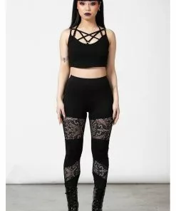 Killstar Nixie Lace Leggings Black 8 Killstar Nixie Lace Leggings Black