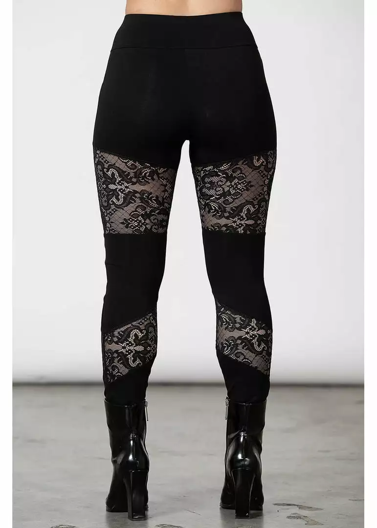 Killstar Nixie Lace Leggings Black 6 Killstar Nixie Lace Leggings Black